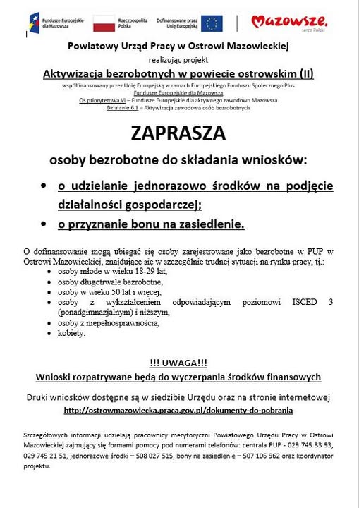plakat informacyjny