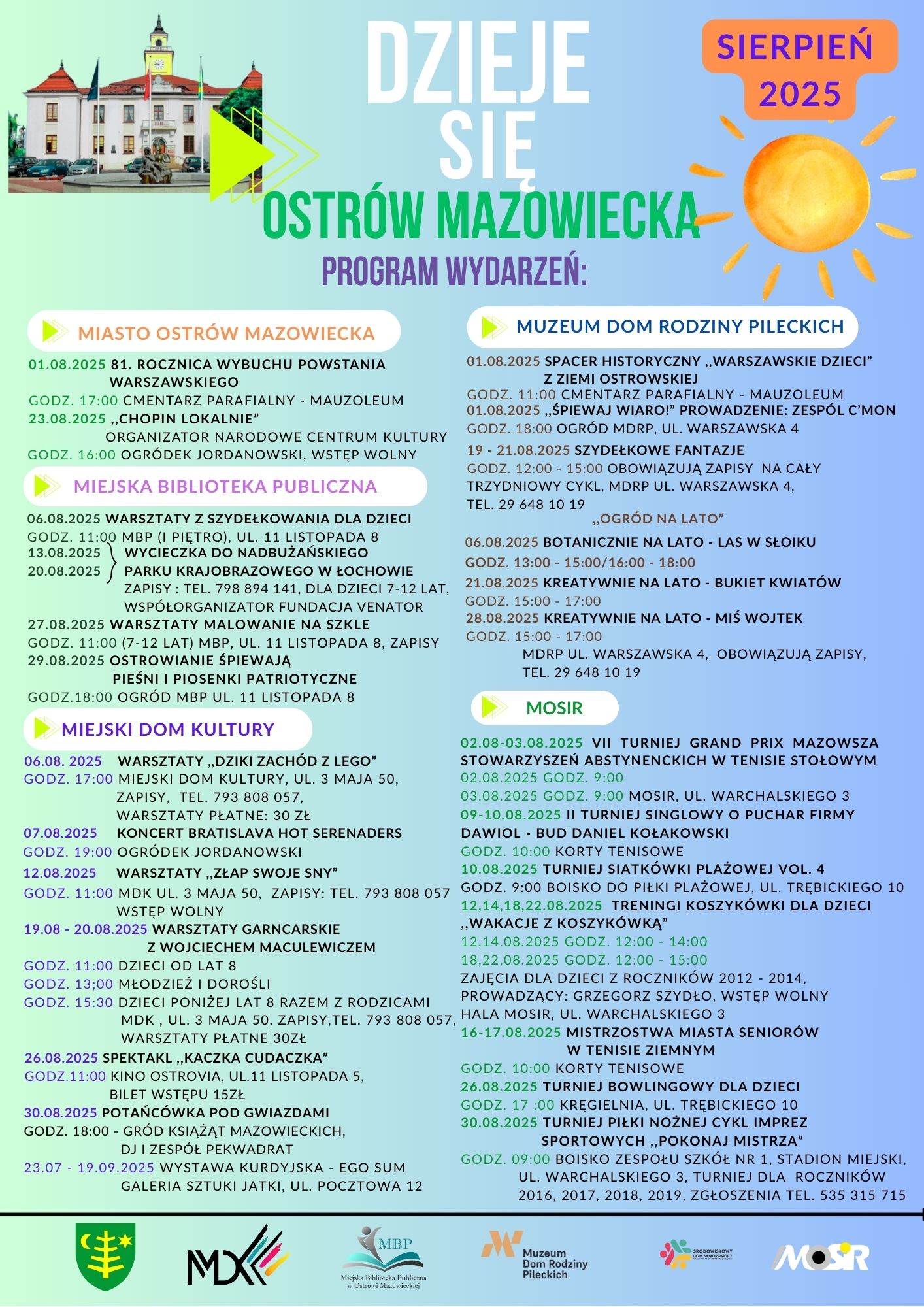 informacje dotyczące wydarzeń w mieście