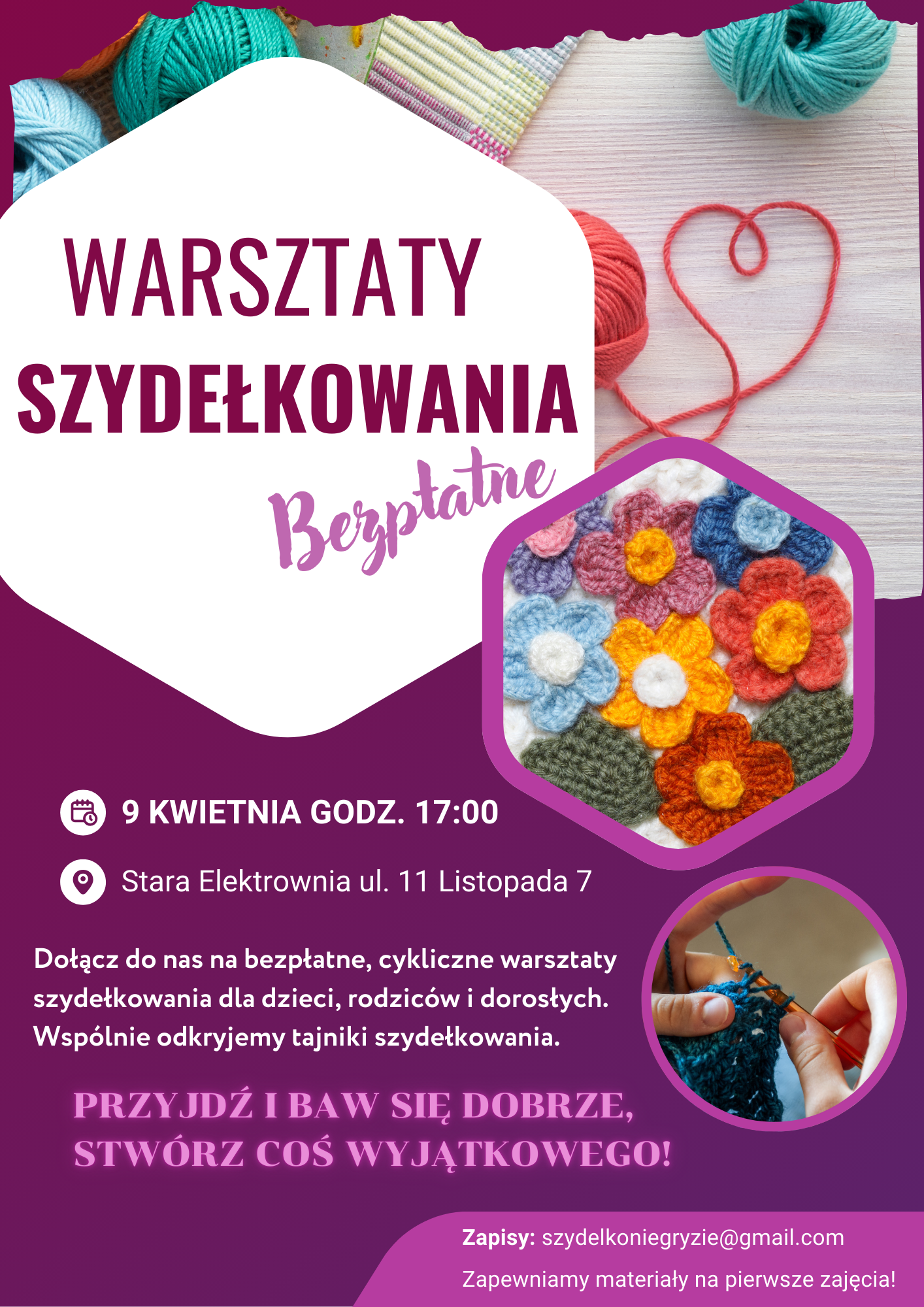 Bezpłatne warsztaty szydełkowania