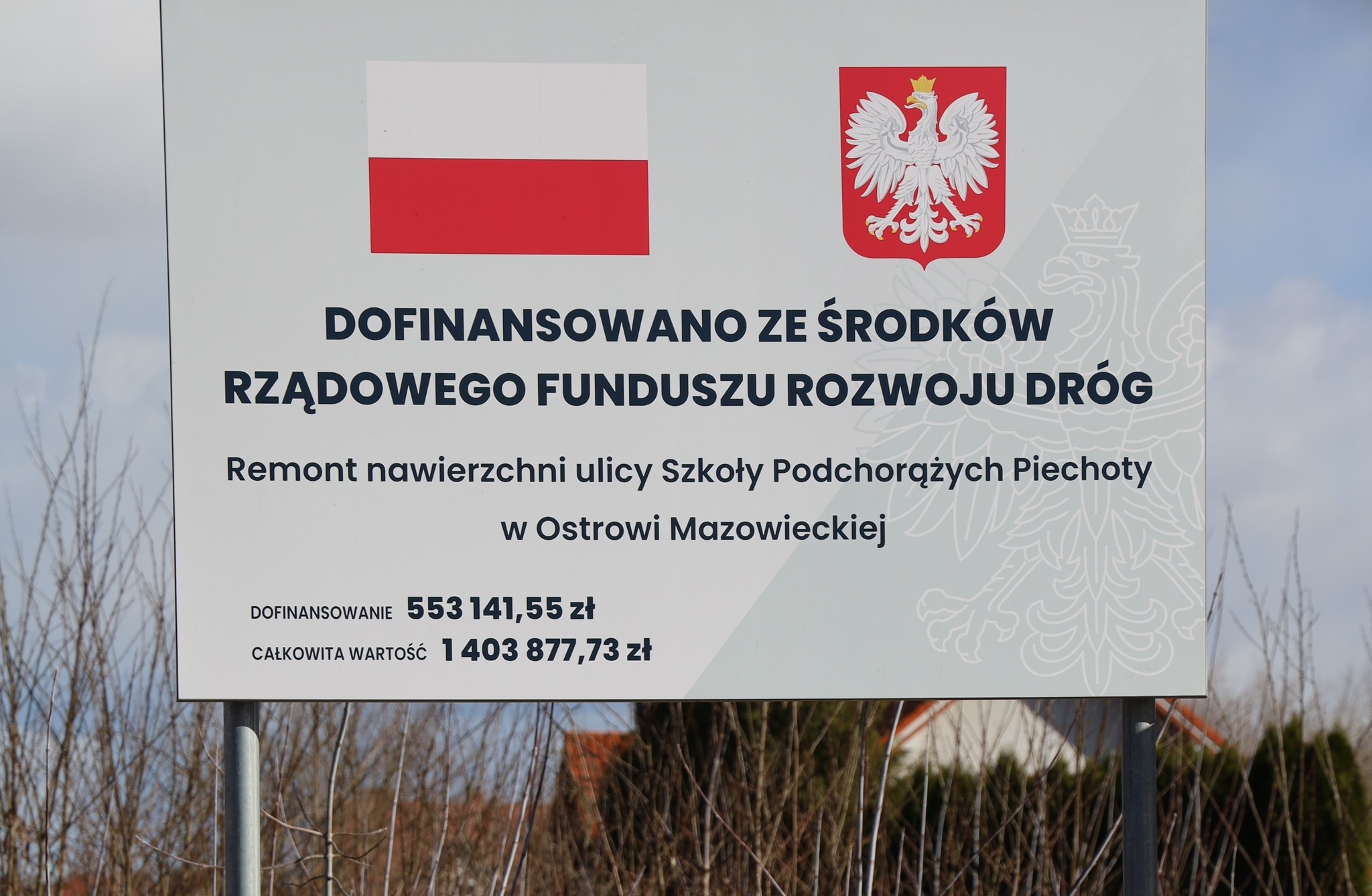 Zadanie inwestycyjne pn.: „Remont nawierzchni ulicy Szkoły Podchorążych Piechoty w Ostrowi Mazowieckiej” zostało rozliczone