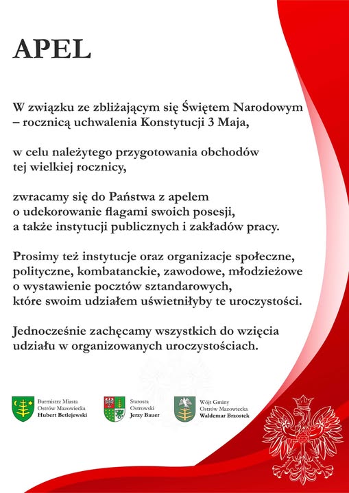 napisy na kartce biało czerwonej