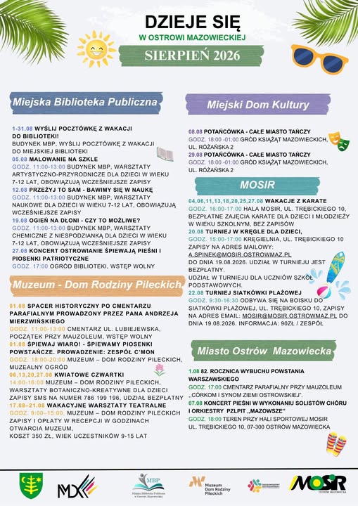 Plakat informacyjny co dzieje się w miejskich jednostkach