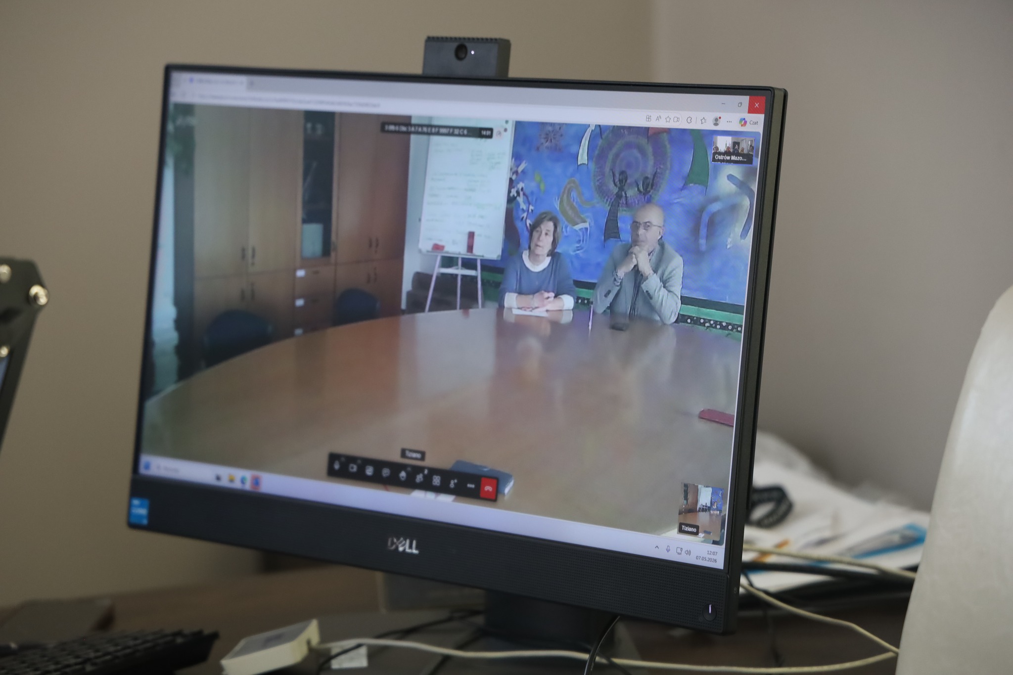 Spotkanie online z przedstawicielami partnerskiego miasta Brembate di Sopra.