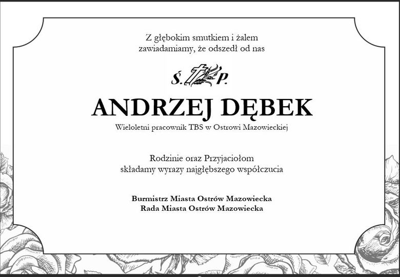 Pożegnanie wieloletniego pracownika TBS w Ostrowi Mazowieckiej pana Andrzeja Dębka