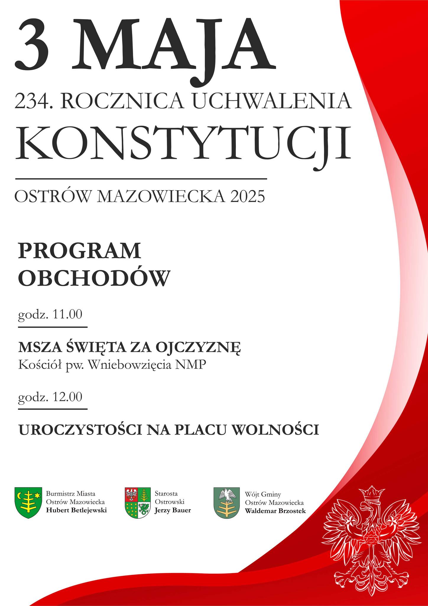 plakat z napisami biało czarowny