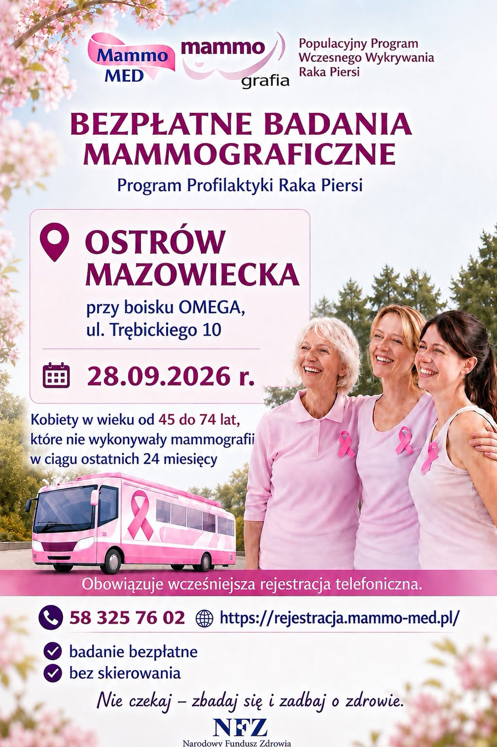 Bezpłatna mammografia w Ostrowi Mazowieckiej