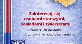OSTRZEŻENIE PRZED SILNYM MROZEM