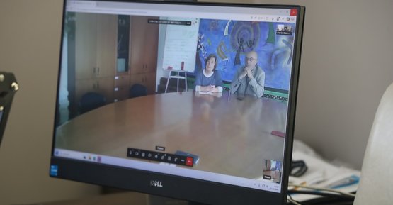 Spotkanie online z przedstawicielami partnerskiego miasta Brembate di Sopra.